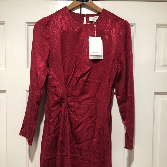 & Other Stories || Jacquard Snake Print Knot-Detail Mini Dress - Picture 5 of 12